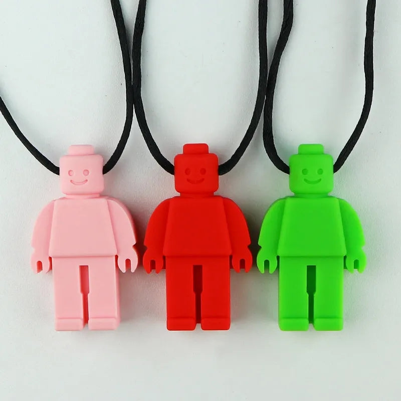 Lego Brickman Sensory Chew Necklace - Mama & Ivy