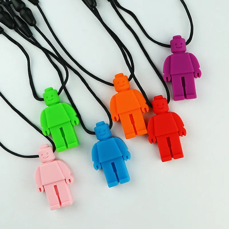 Lego Brickman Sensory Chew Necklace - Mama & Ivy