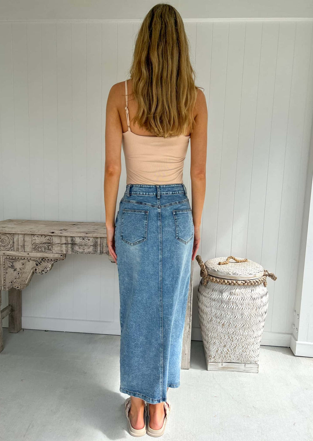 Casey Denim Maxi Skirt - Mama & Ivy