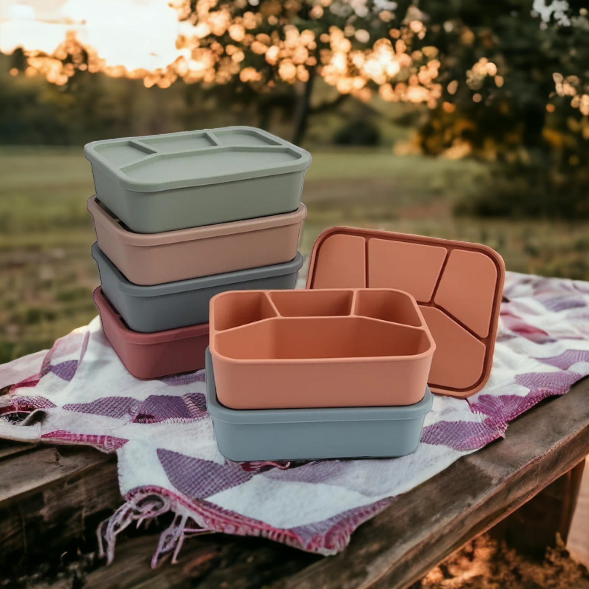 Kitcheniva Bento Lunch Box With 4 Compartment Pink, 1 Pack - Harris Teeter