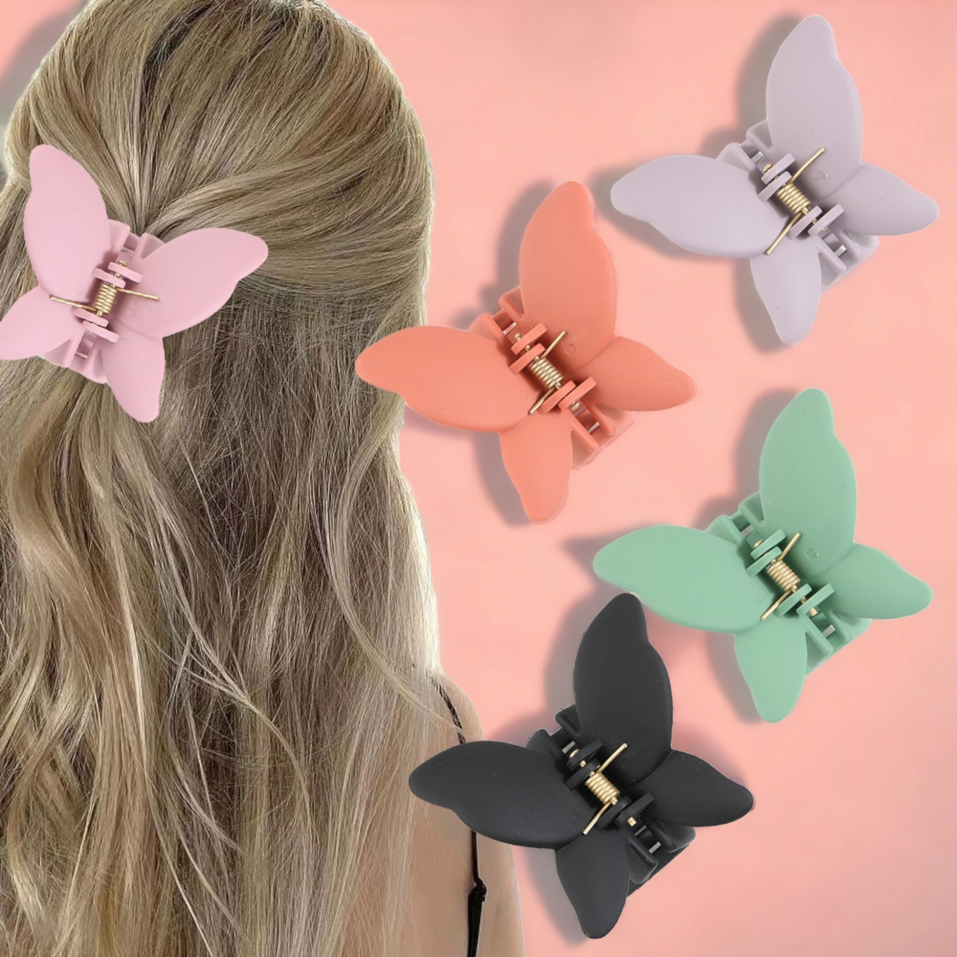 Butterfly Claw Clip / Matte Varieties - Mama & Ivy