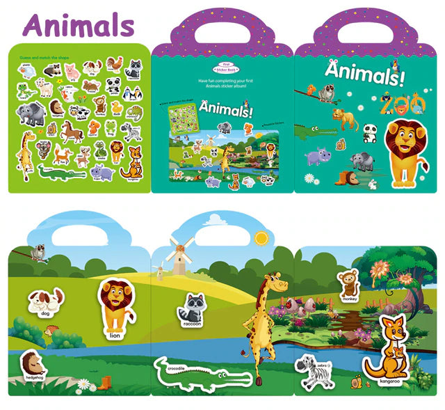 Reusable Sticker Scene Activity Books - Mama & Ivy