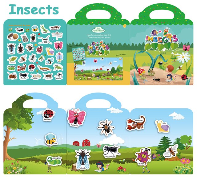 Reusable Sticker Scene Activity Books - Mama & Ivy