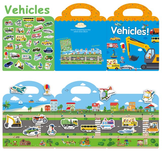 Reusable Sticker Scene Activity Books - Mama & Ivy