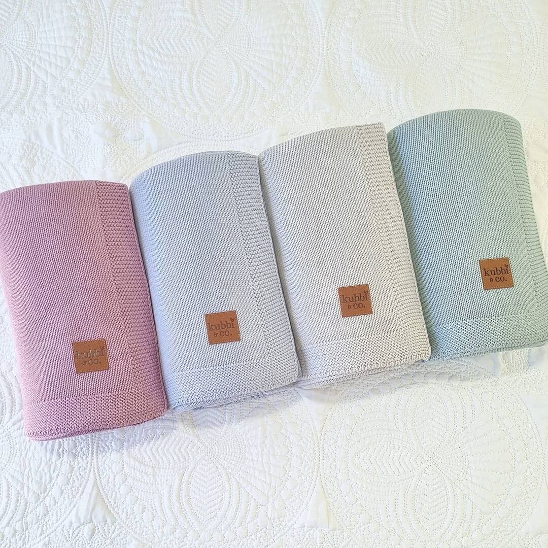 Organic Cotton Knit Blankets - Mama & Ivy