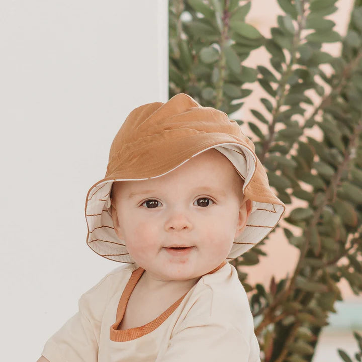 Bamboo Reversible Hat - Toffee - Mama & Ivy