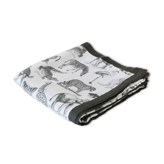 Vintage Animals Muslin Reversible Quilt - Mama & Ivy