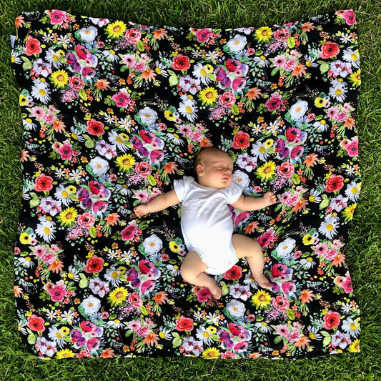 Watercolour Floral Muslin Swaddle - Mama & Ivy