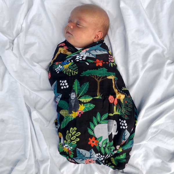 Jungle Muslin Swaddle - Mama & Ivy