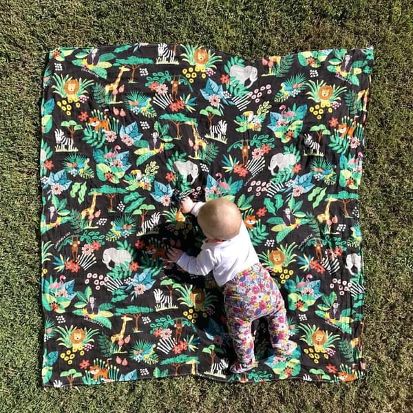 Jungle Muslin Swaddle - Mama & Ivy