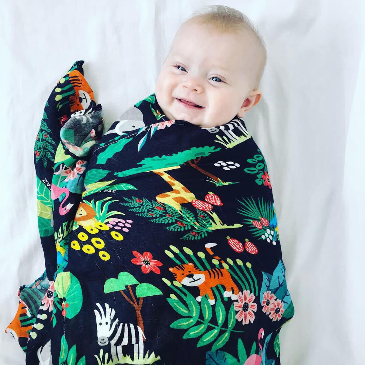 Jungle Muslin Swaddle - Mama & Ivy